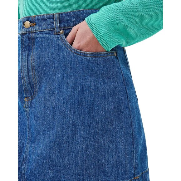 Barbour Women's Blue Thistle Denim Skirt Size 8 - New with Tags - Picture 4 of 9